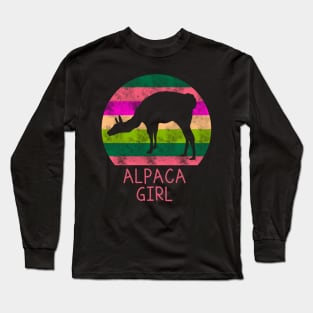 Alpaca Girl Llama Woman Long Sleeve T-Shirt